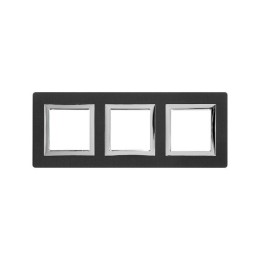 4402836 | Рамка из алюминия, "Avanti", черная, 3 поста (6 мод.) DKC
