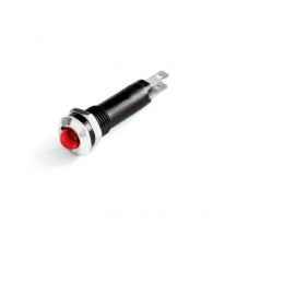 AV1F01CR28 | Мини индикатор, штекерное подкл., уст.размер 8/10, круг., внеш.рассеив., крас., 28В, DKC