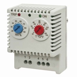 R5ETUH22 | Гигротерм электронный, 230 В, регулировка температуры 0…+60°C, регулировка влажности 20…90%, переключающий контакт DKC
