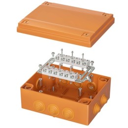 FSK411210 | Коробка пластиковая FS с кабельными вводами и клеммниками, IP55, 240х190х90 мм, 12р, 450V, 32A, 10 мм2 DKC