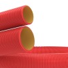 120975 | Двустенная труба ПНД гибкая для кабельной канализации д.75мм без протяжки, SN10, 450Н, в бухте 50м, цвет красный DKC