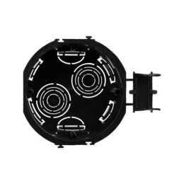 59302 | Подрозеточная коробка для сплошных стен, черная, под 2 модуля, без винтов DKC
