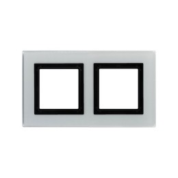 4404824 | Рамка из натурального стекла, "Avanti", светло-серая, 2 поста (4 мод.) DKC
