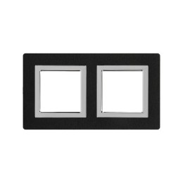 4402834 | Рамка из алюминия, "Avanti", черная, 2 поста (4 мод.) DKC
