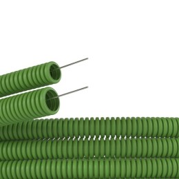 91920G | Труба ПВХ гибкая гофр. д.20мм, лёгкая с протяжкой, 100м, цвет зеленый DKC