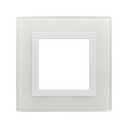 4400822 | Рамка из натурального стекла, "Avanti", белая, 1 пост (2 мод.) DKC
