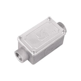 6030-25 | Коробка протяжная алюминиевая, 2 ввода 180°, М25х1,5 ,IP55, 118х51х42мм DKC